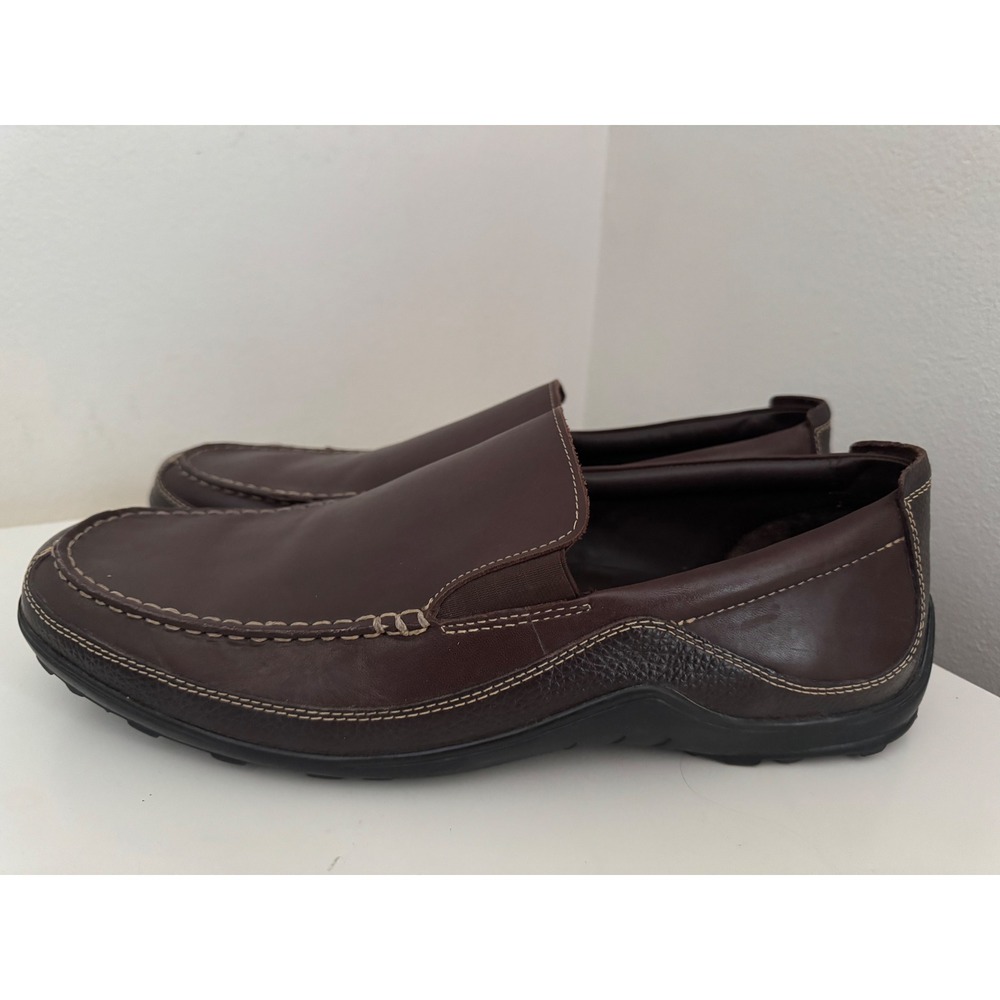 Cole Haan Mens Gunnison Driver Brown Leather Slip On Loafers C04059 Size 15 M